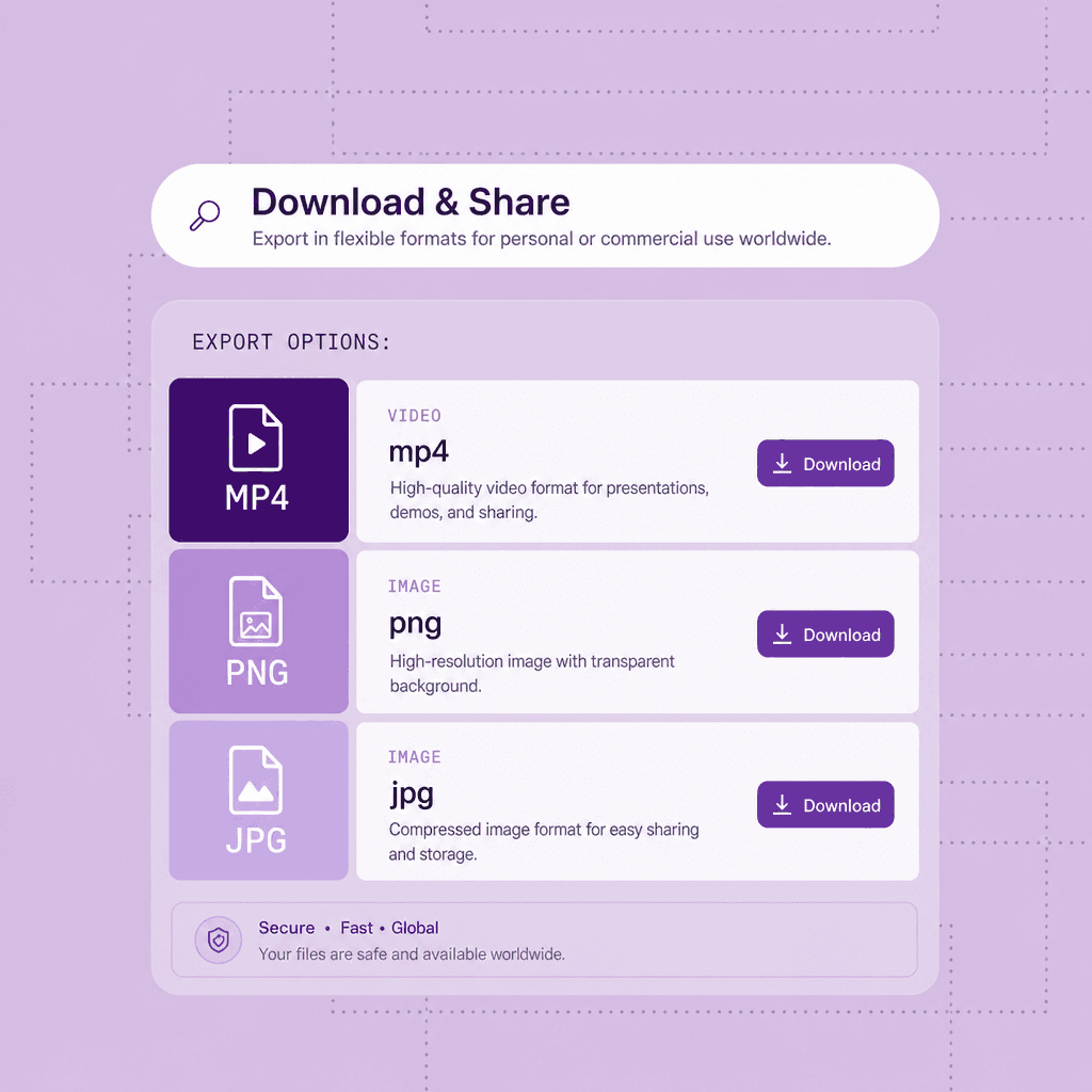 Download & Share step preview